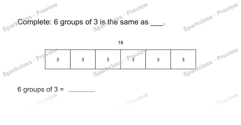 Explain the groups — Grade 3 problem preview