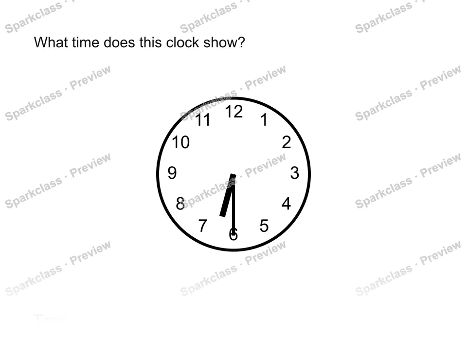 Name the time — Grade 1 problem preview