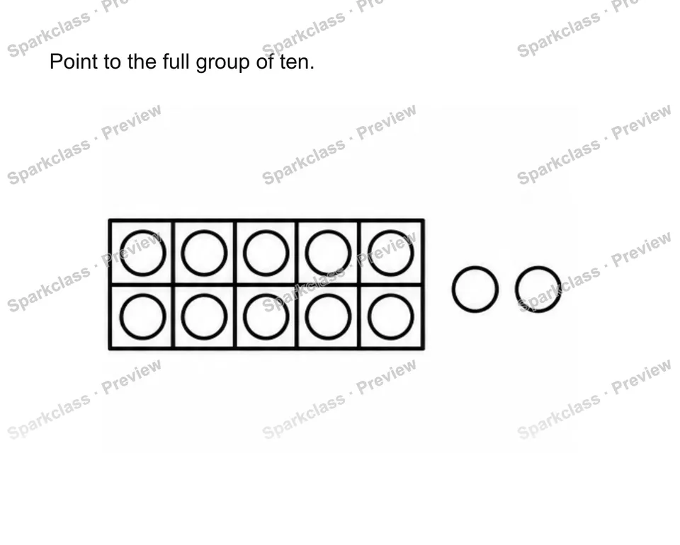 Make one group of ten — Kindergarten problem preview