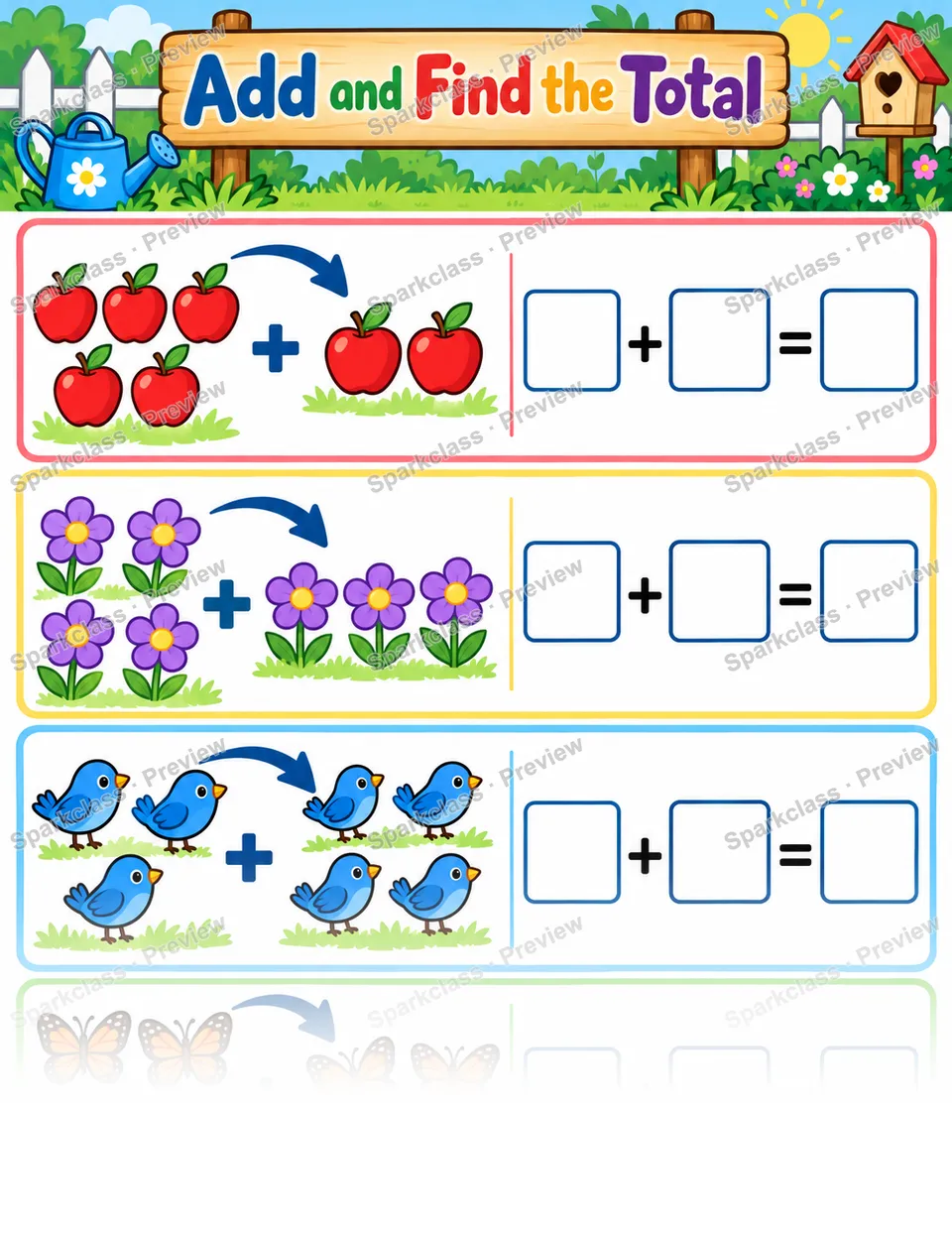Add To Unknown Result — Grade 1 worksheet preview