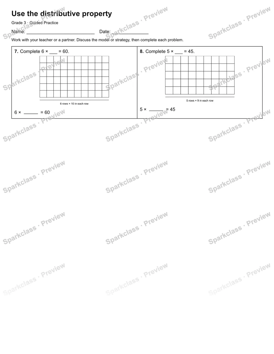 Use the distributive property — Guided Practice — page 2