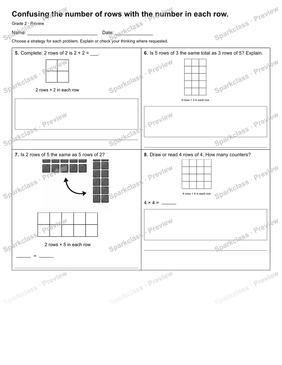 Confusing the number of rows with the number in each row. — Review — page 2