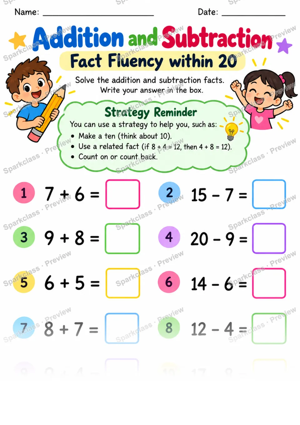2.OA.B.2 · Fact Fluency Final — Grade 2 worksheet preview
