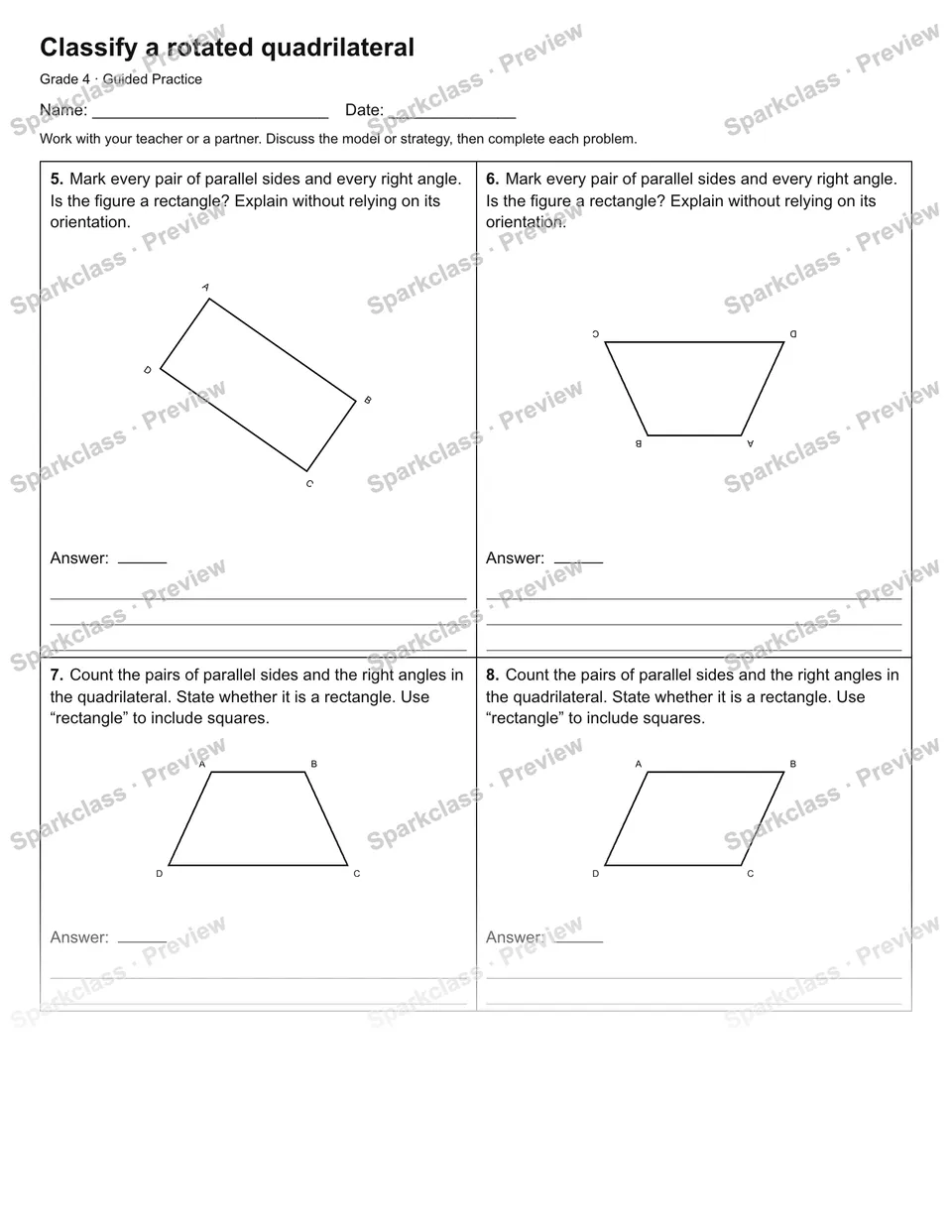 Classify a rotated quadrilateral — Guided Practice — page 2
