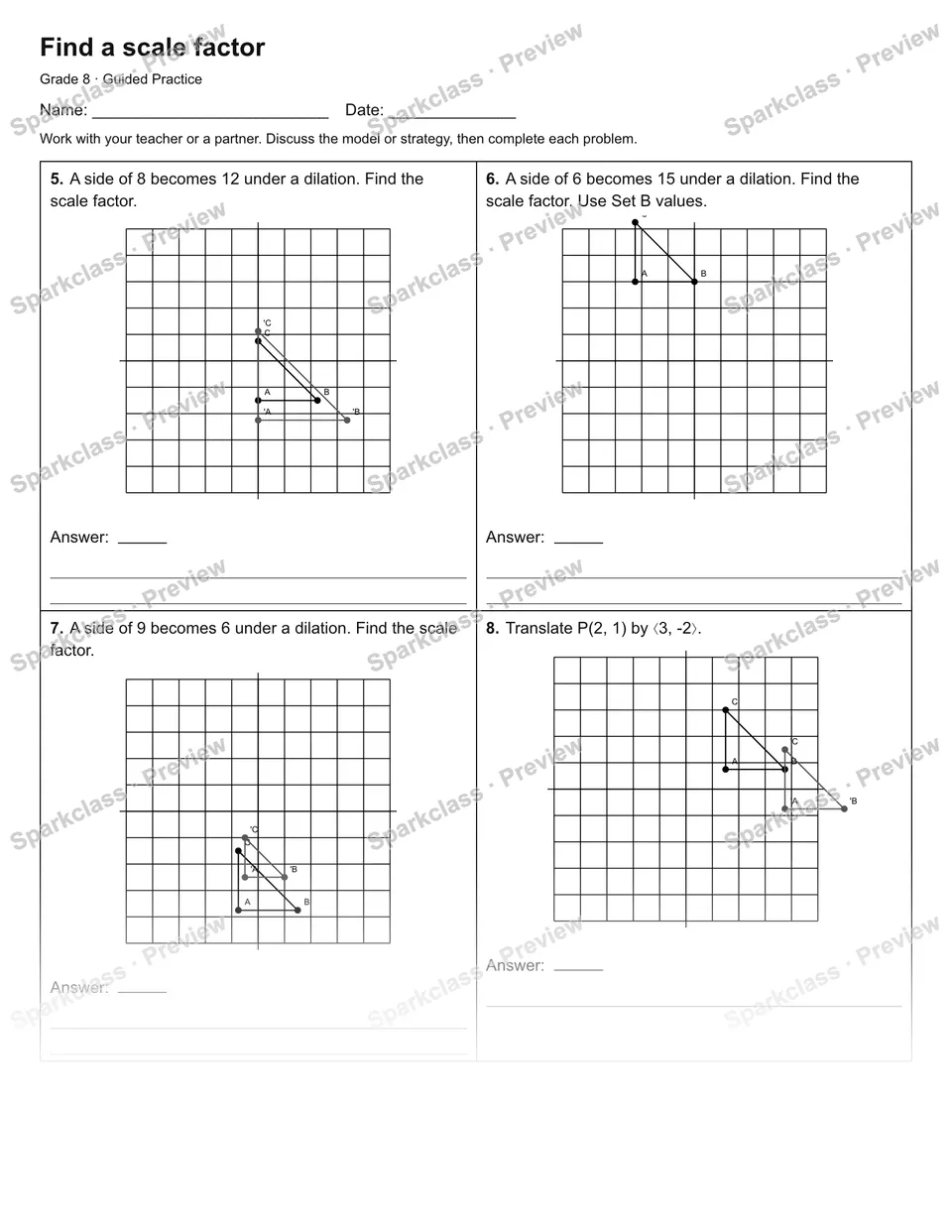 Find a scale factor — Guided Practice — page 2