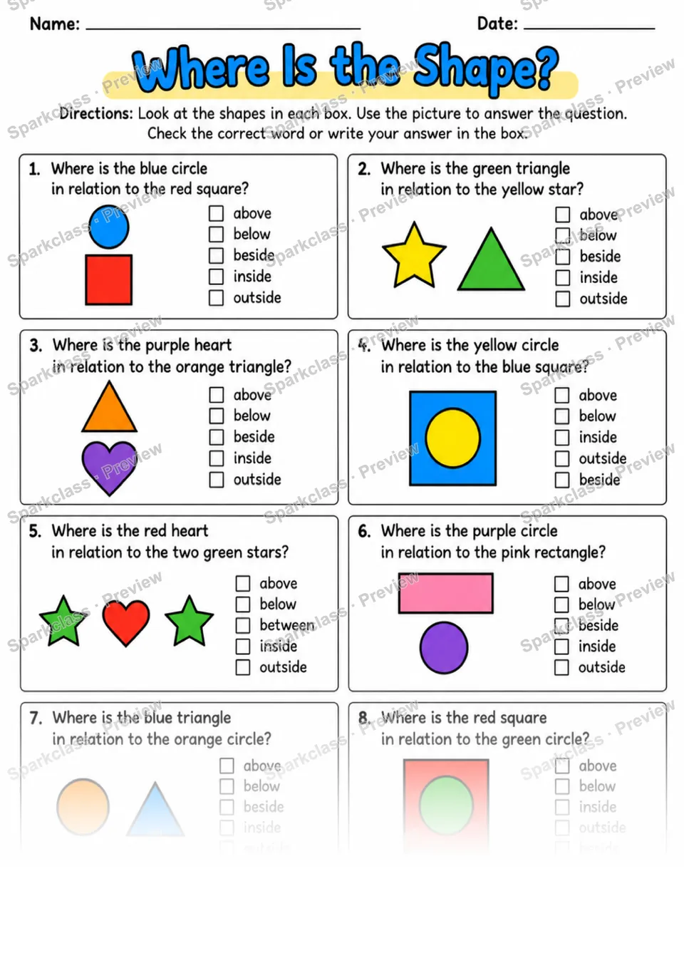2.G.A.1 · Where Is The Shape — Grade 2 worksheet preview