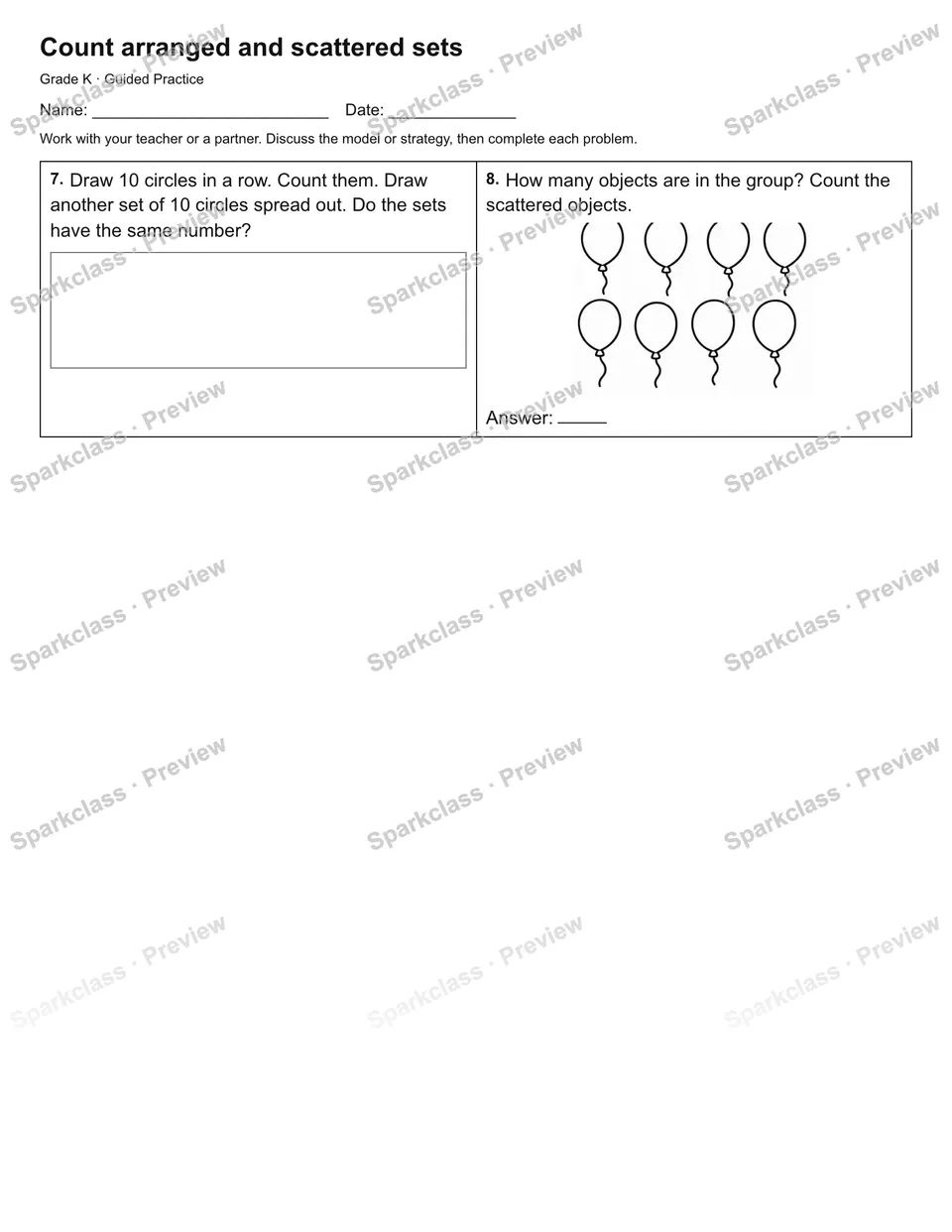 Count arranged and scattered sets — Guided Practice — page 2