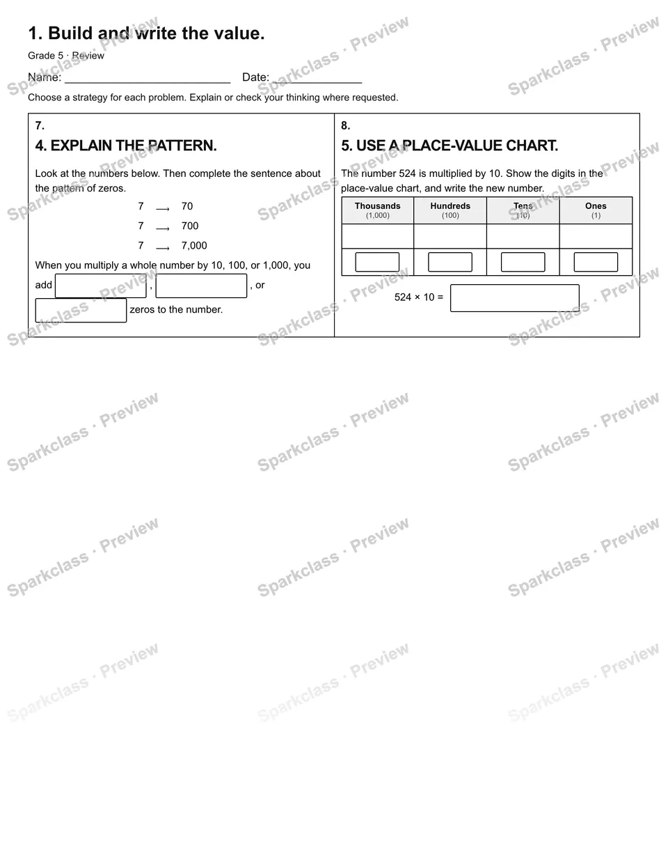 1. Build and write the value. — Review — page 2