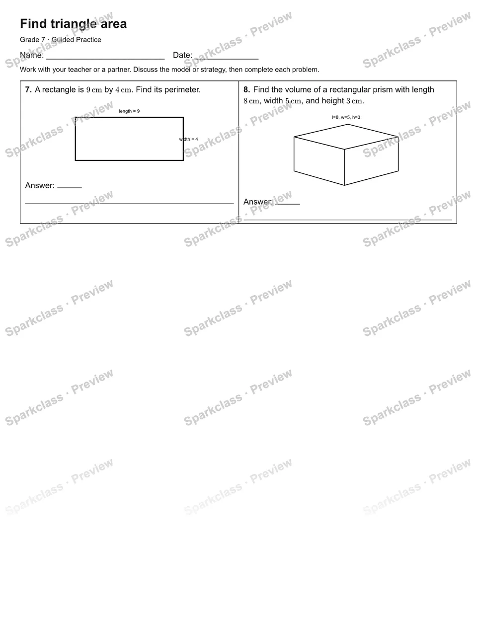 Find triangle area — Guided Practice — page 2