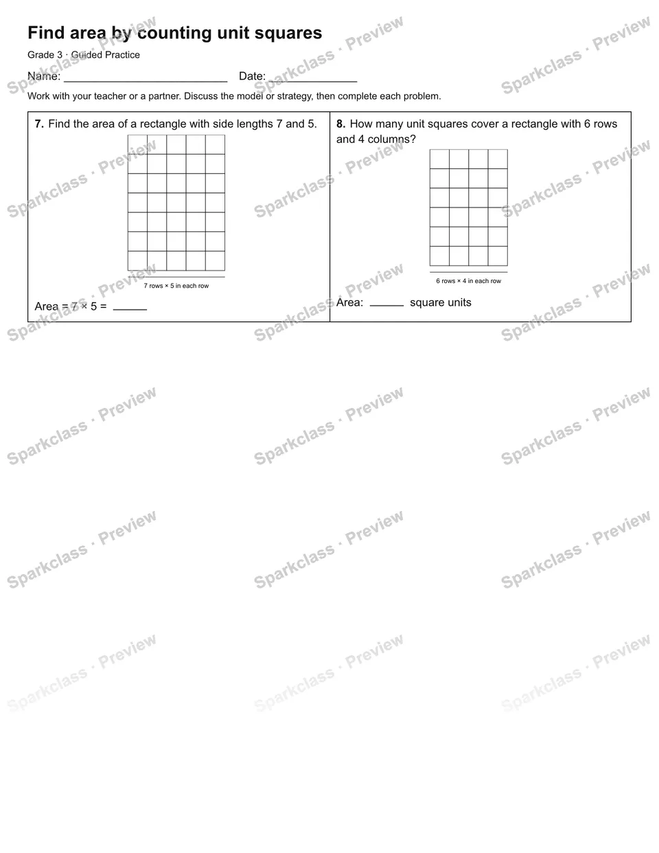 Find area by counting unit squares — Guided Practice — page 2