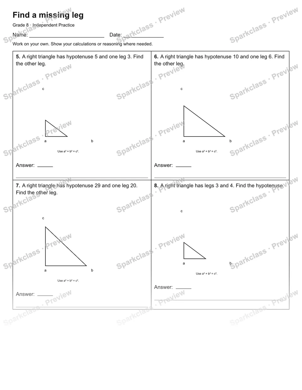 Find a missing leg — Independent Practice — page 2