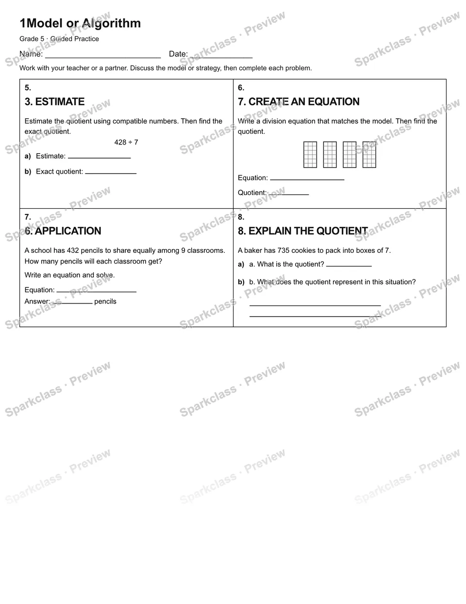 1Model or Algorithm — Guided Practice — page 2