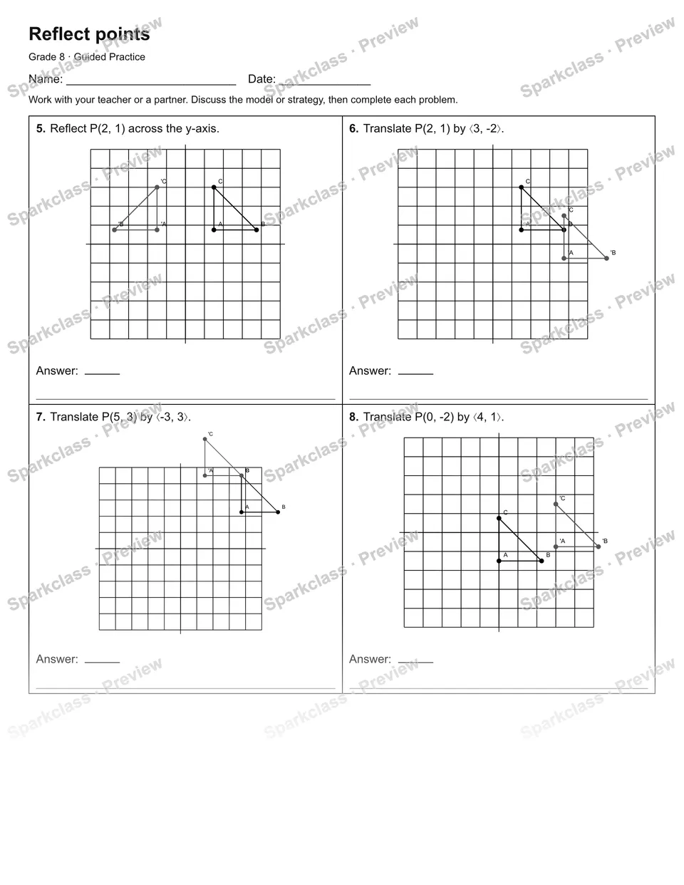 Reflect points — Guided Practice — page 2