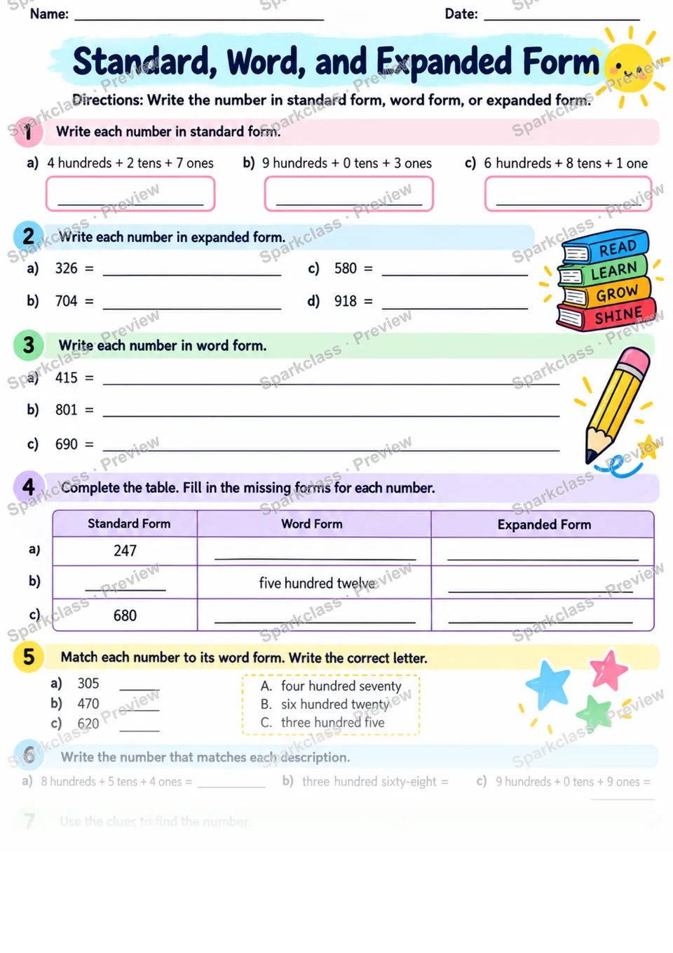 2.NBT.A.3 · Number Forms — Grade 2 worksheet preview