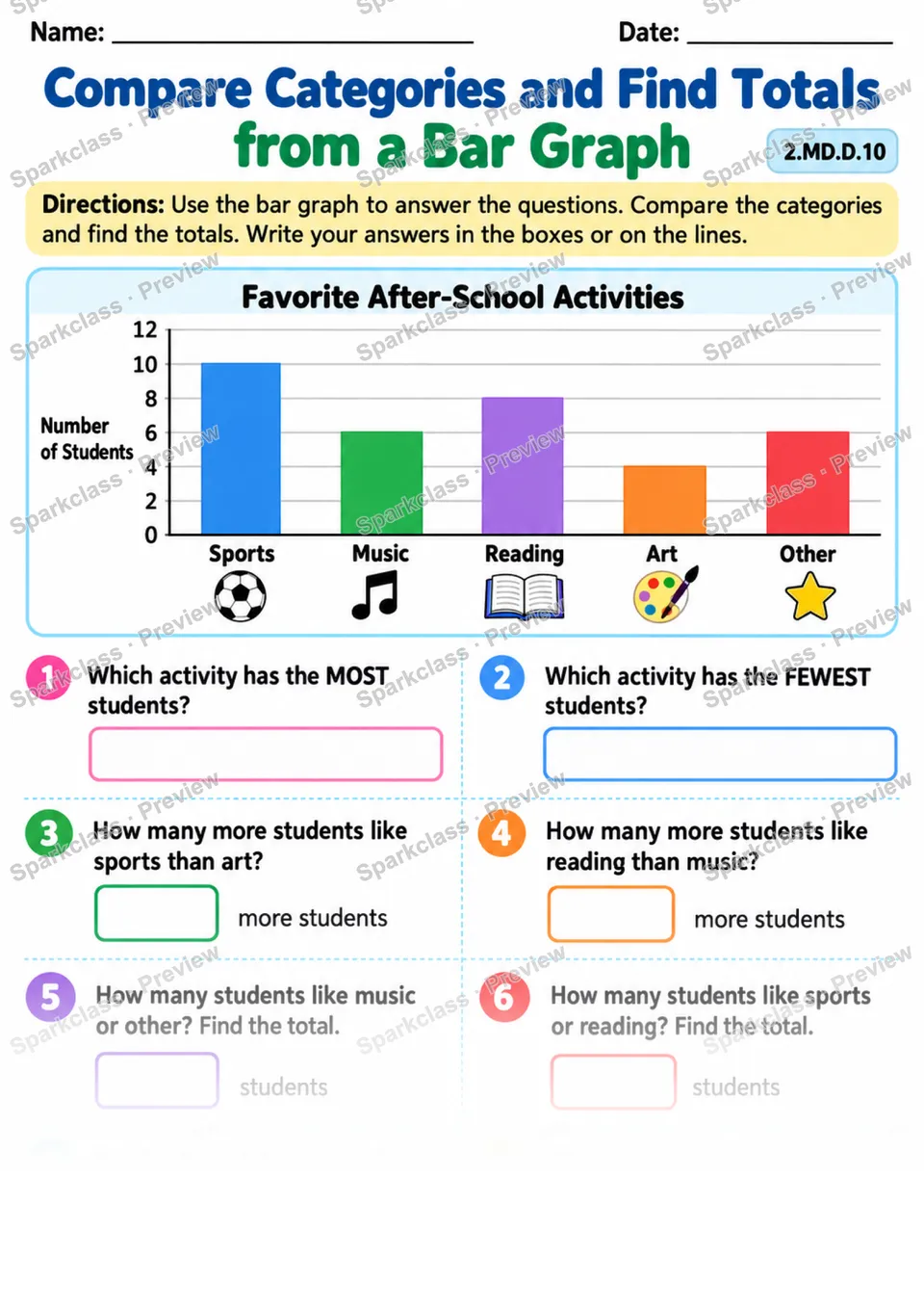 2.MD.D.10 · Graph Independent — Grade 2 worksheet preview