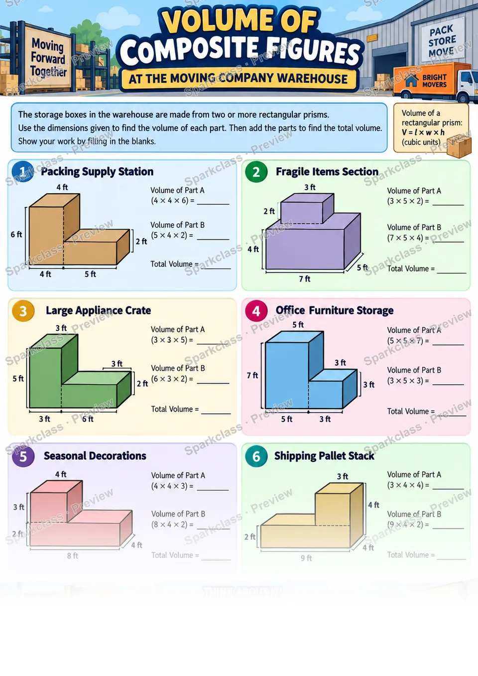 Composite Volume — Grade 5 worksheet preview