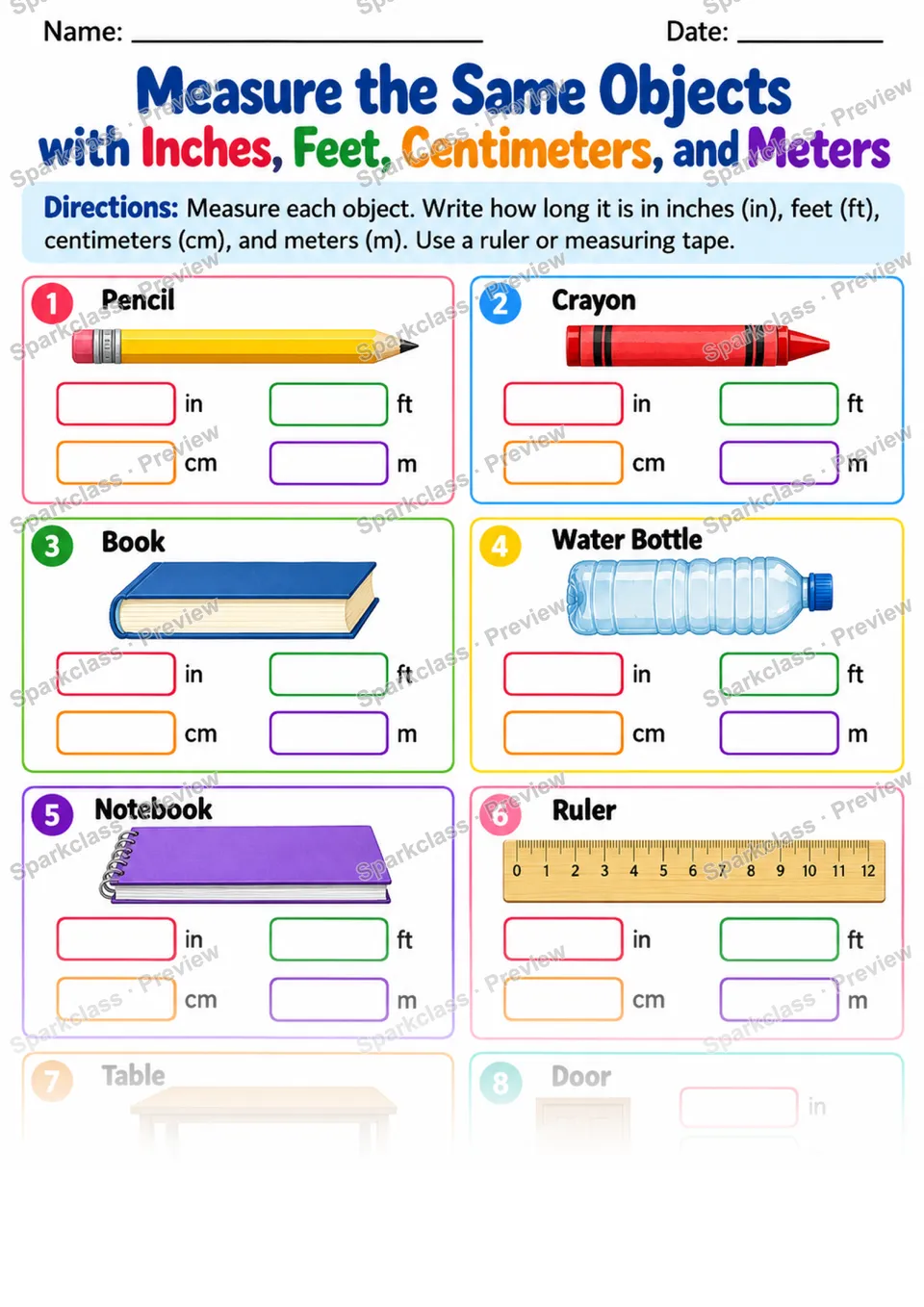 2.MD.A.2 · Different Units Independent — Grade 2 worksheet preview