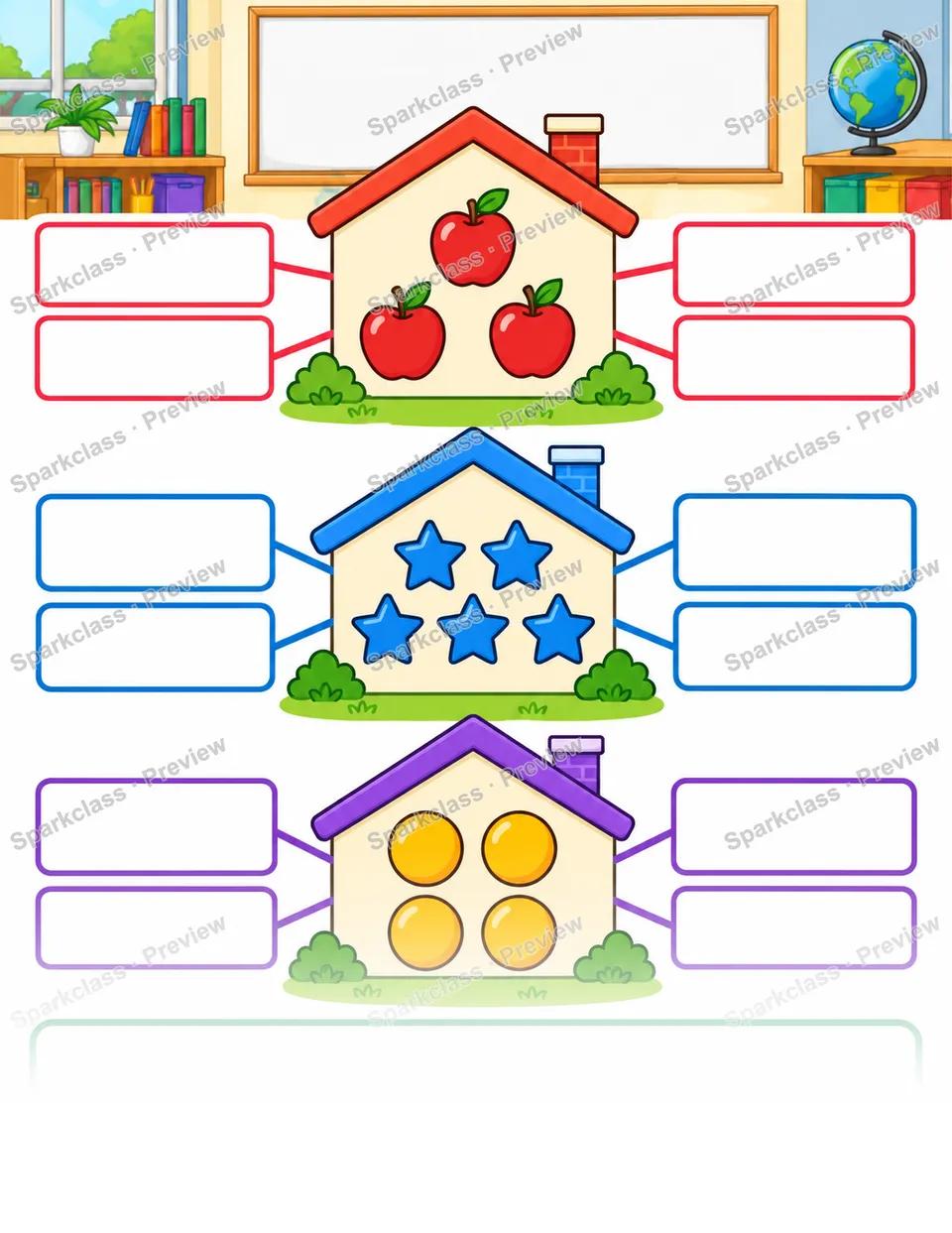 Fact Family Guided Practice — Grade 1 worksheet preview