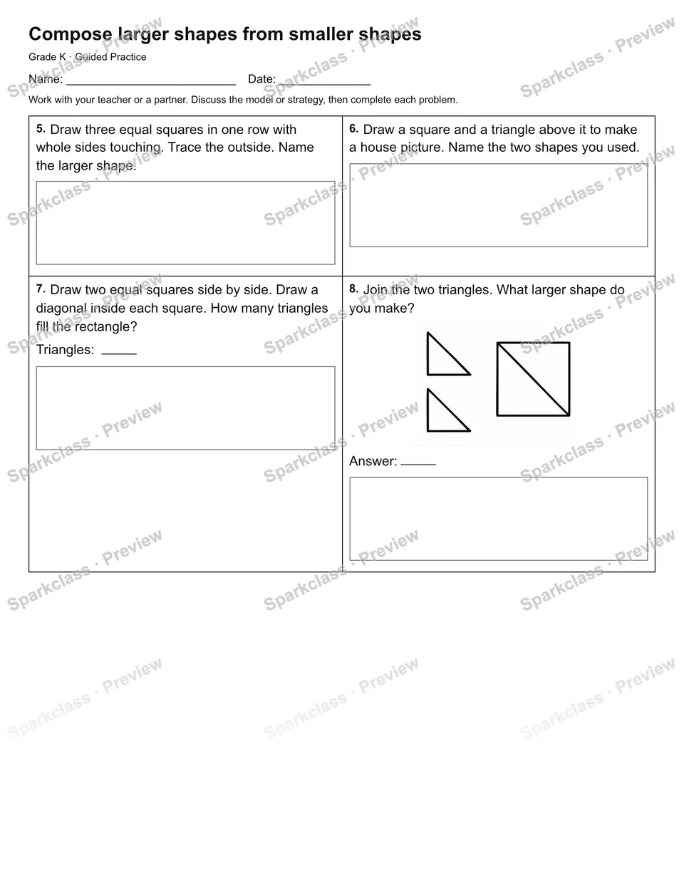 Compose larger shapes from smaller shapes — Guided Practice — page 2