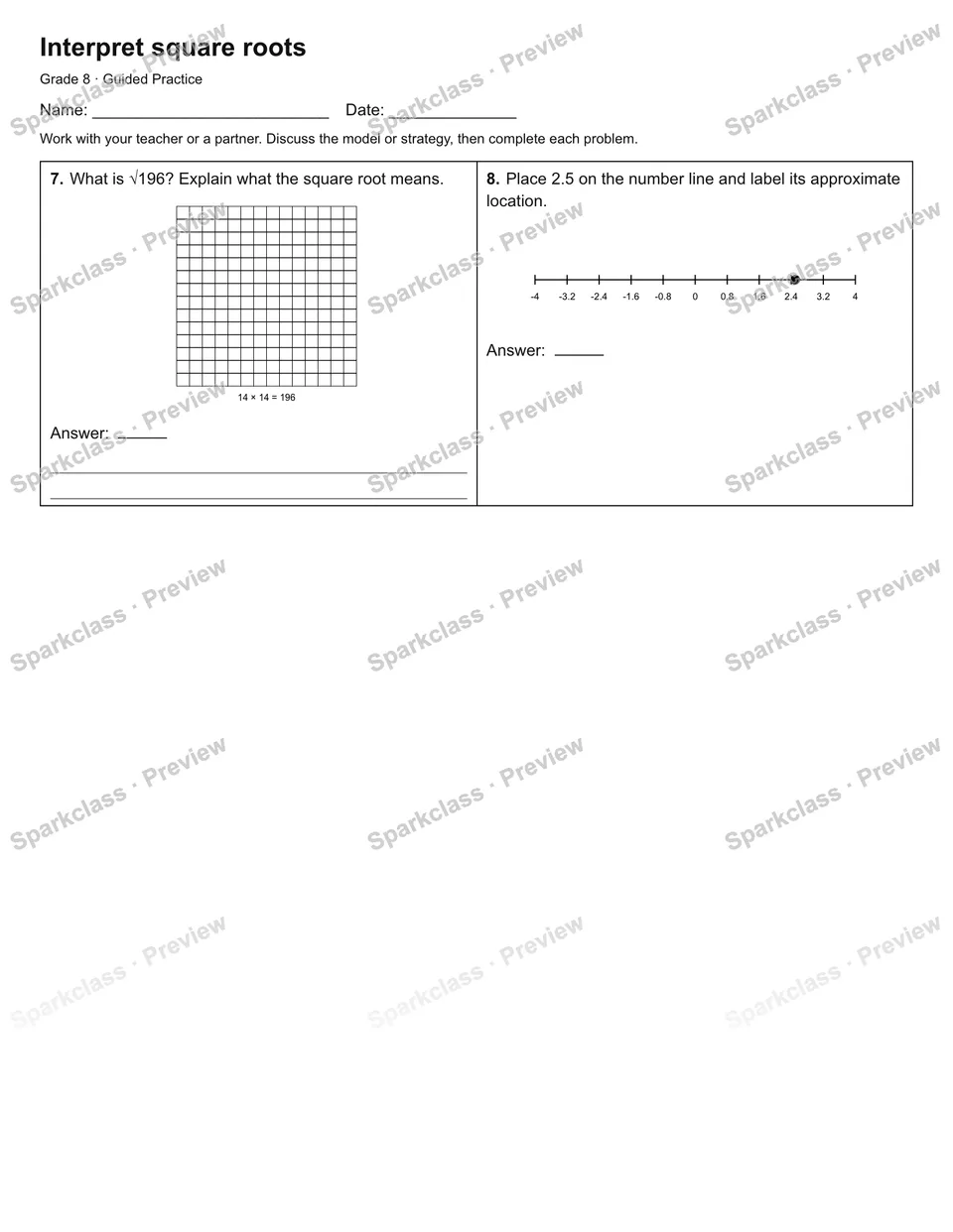 Interpret square roots — Guided Practice — page 2