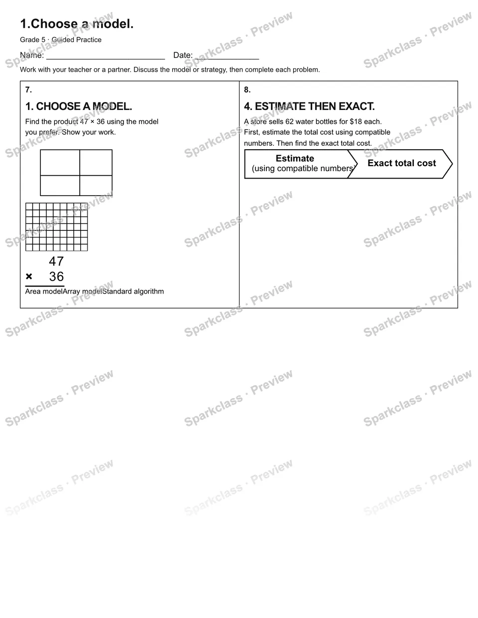 1.Choose a model. — Guided Practice — page 2