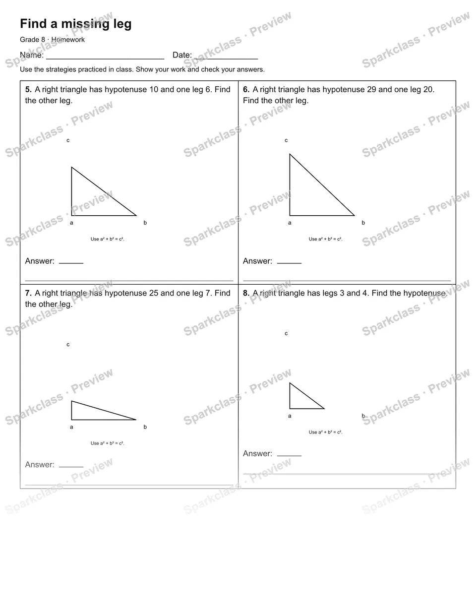 Find a missing leg — Homework — page 2