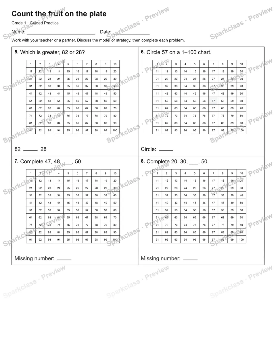 Count the fruit on the plate — Guided Practice — page 2