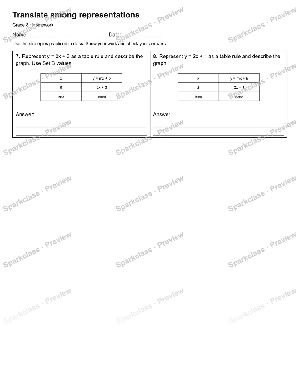 Translate among representations — Homework — page 2