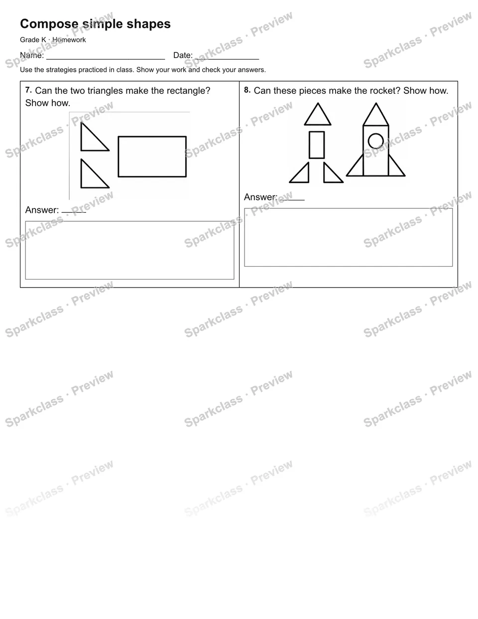 Compose simple shapes — Homework — page 2