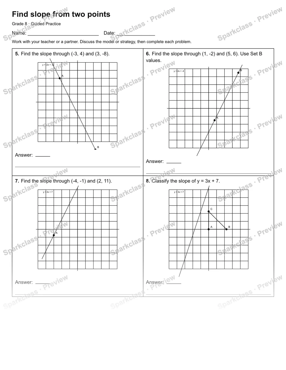 Find slope from two points — Guided Practice — page 2