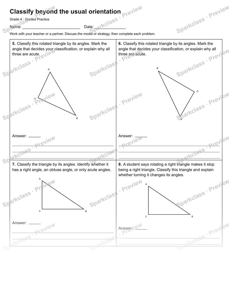 Classify beyond the usual orientation — Guided Practice — page 2