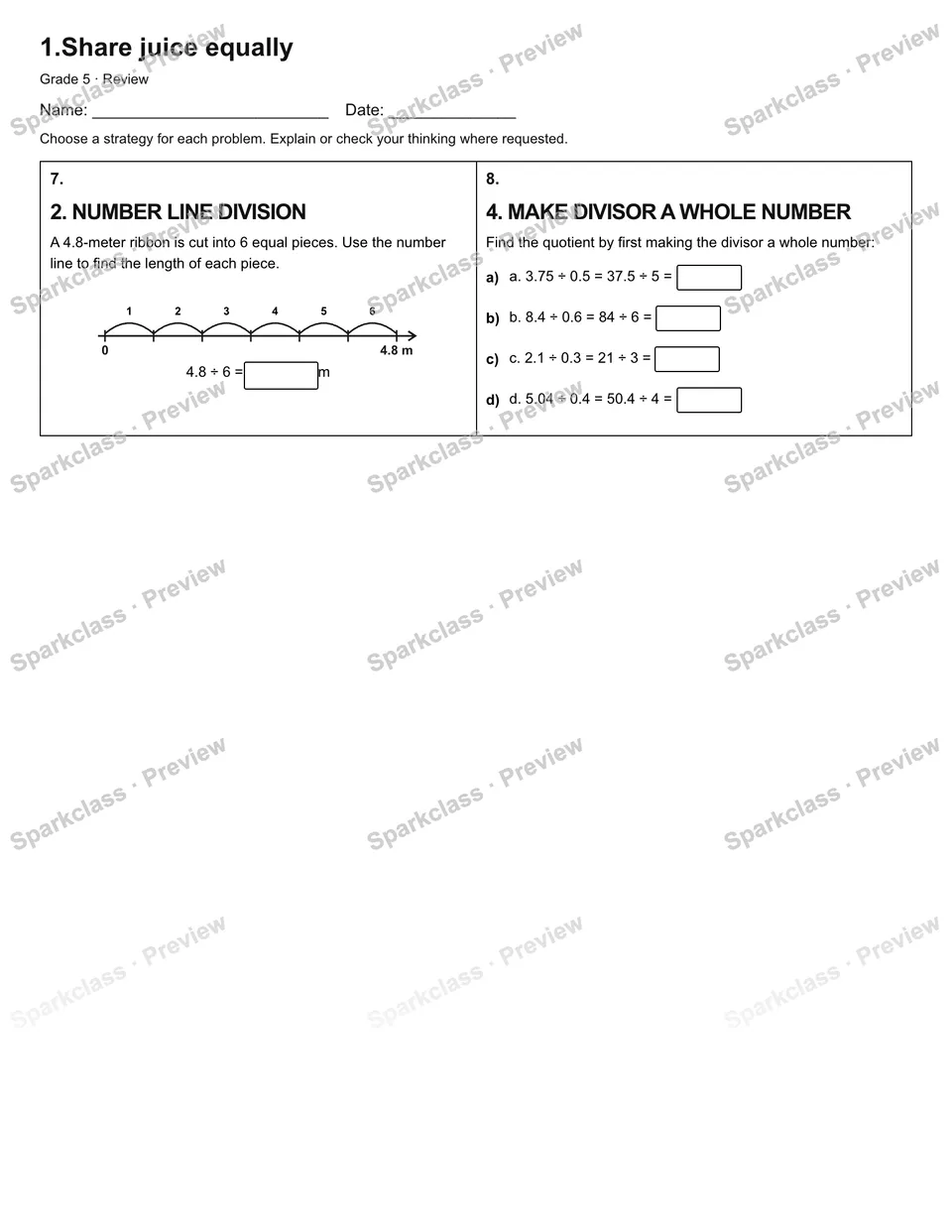 1.Share juice equally — Review — page 2