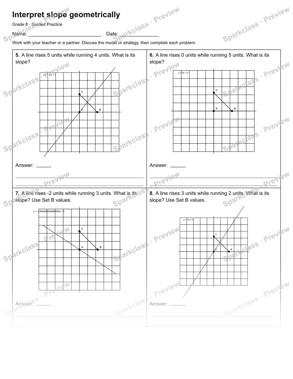 Interpret slope geometrically — Guided Practice — page 2
