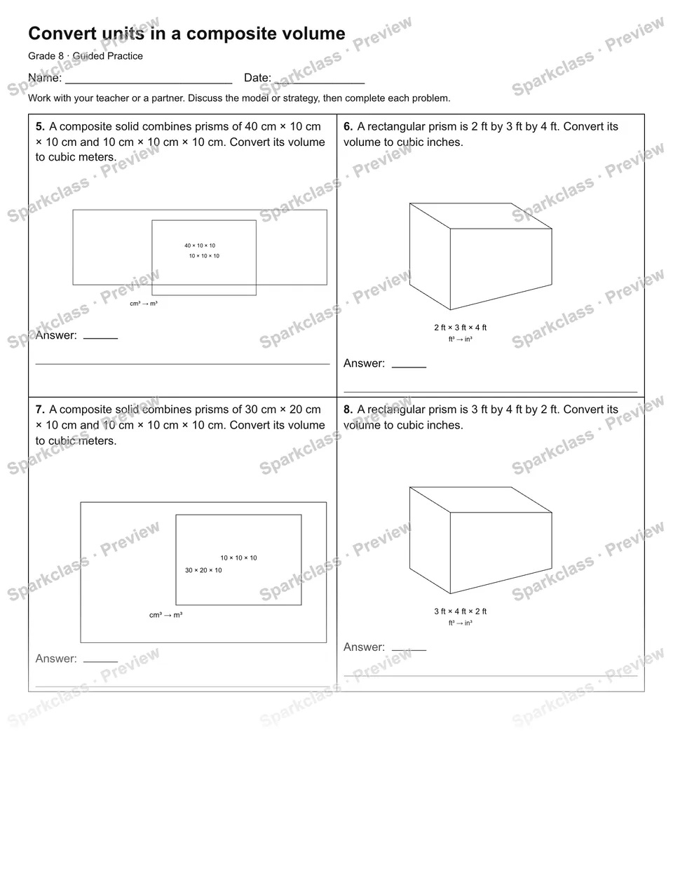 Convert units in a composite volume — Guided Practice — page 2