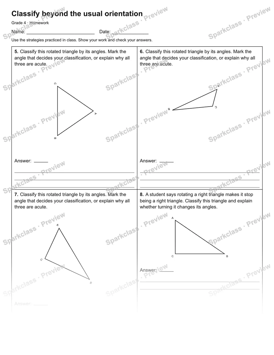Classify beyond the usual orientation — Homework — page 2