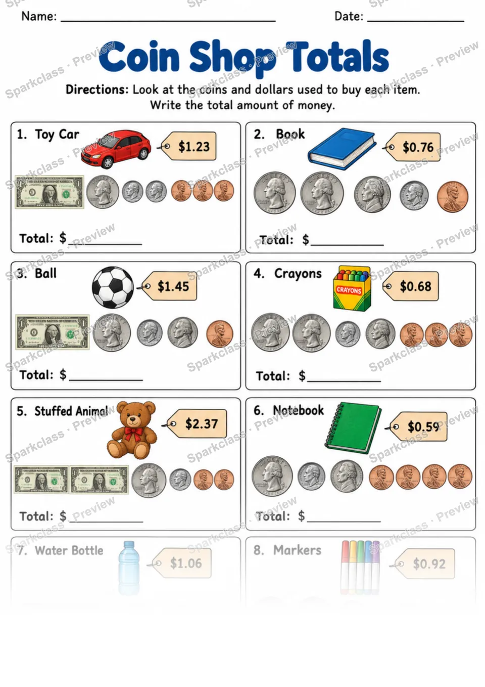 2.OA.C.4 · Array Practice Reinforcement — Grade 2 worksheet preview