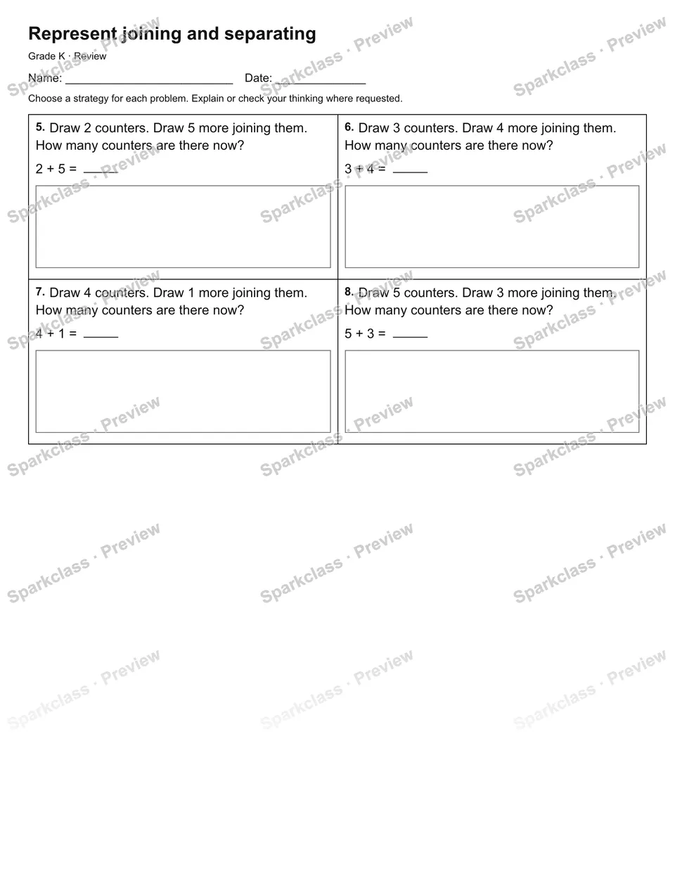Represent joining and separating — Review — page 2