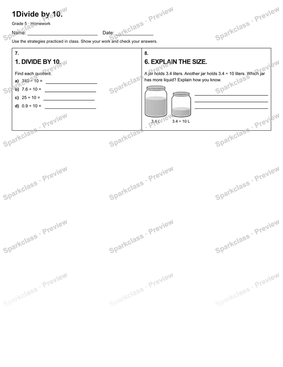 1Divide by 10. — Homework — page 2