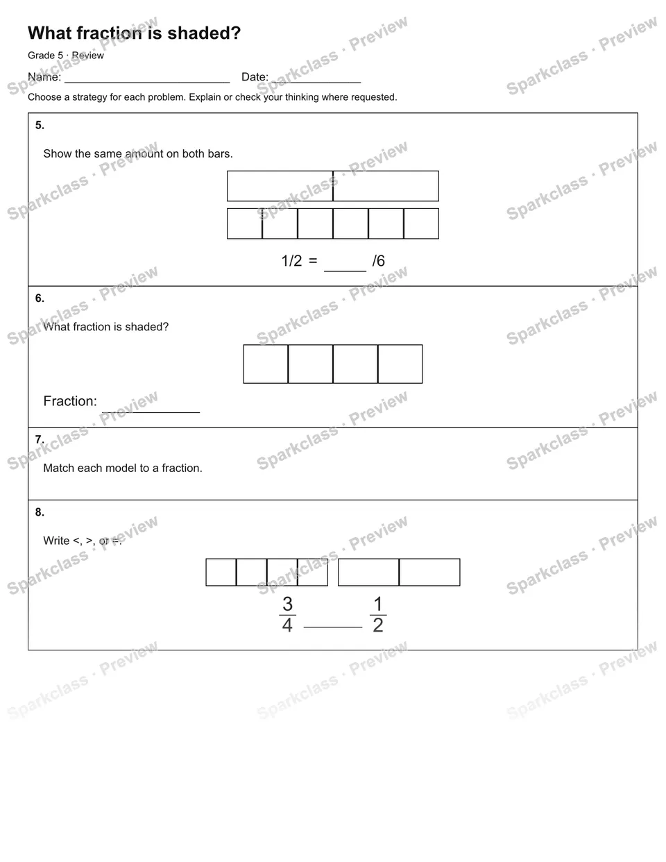 What fraction is shaded? — Review — page 2
