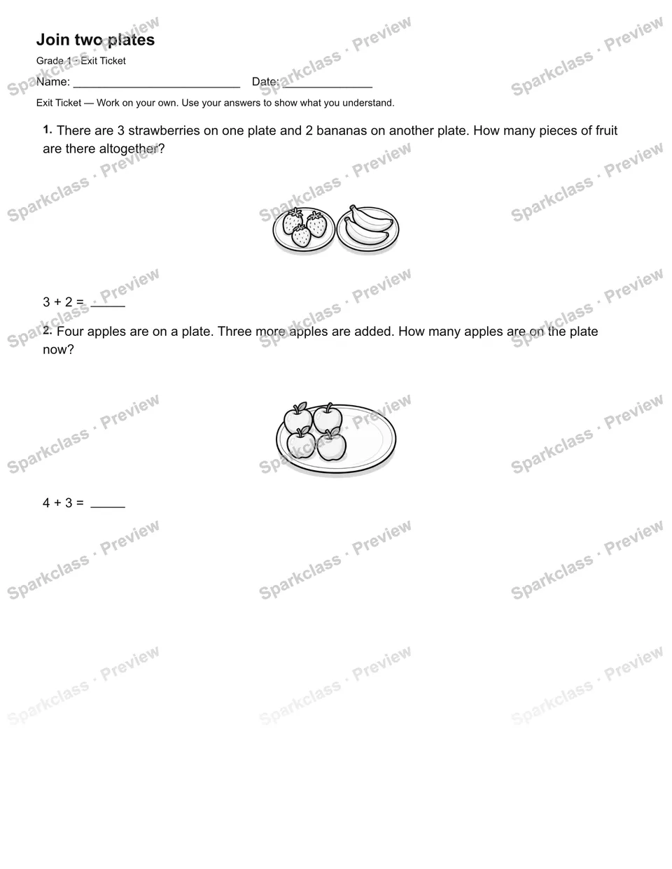 Join two plates — Exit Ticket — page 2