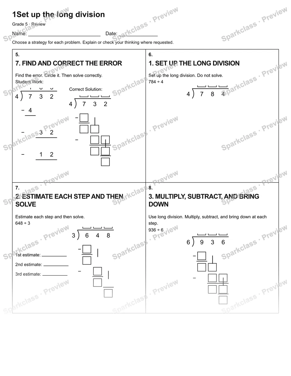 1Set up the long division — Review — page 2