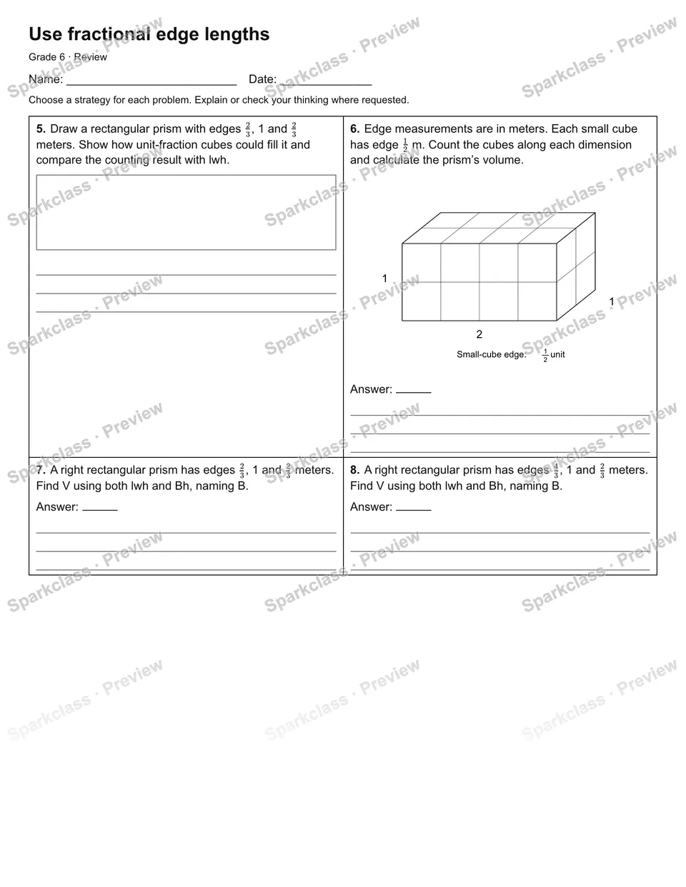 Use fractional edge lengths — Review — page 2