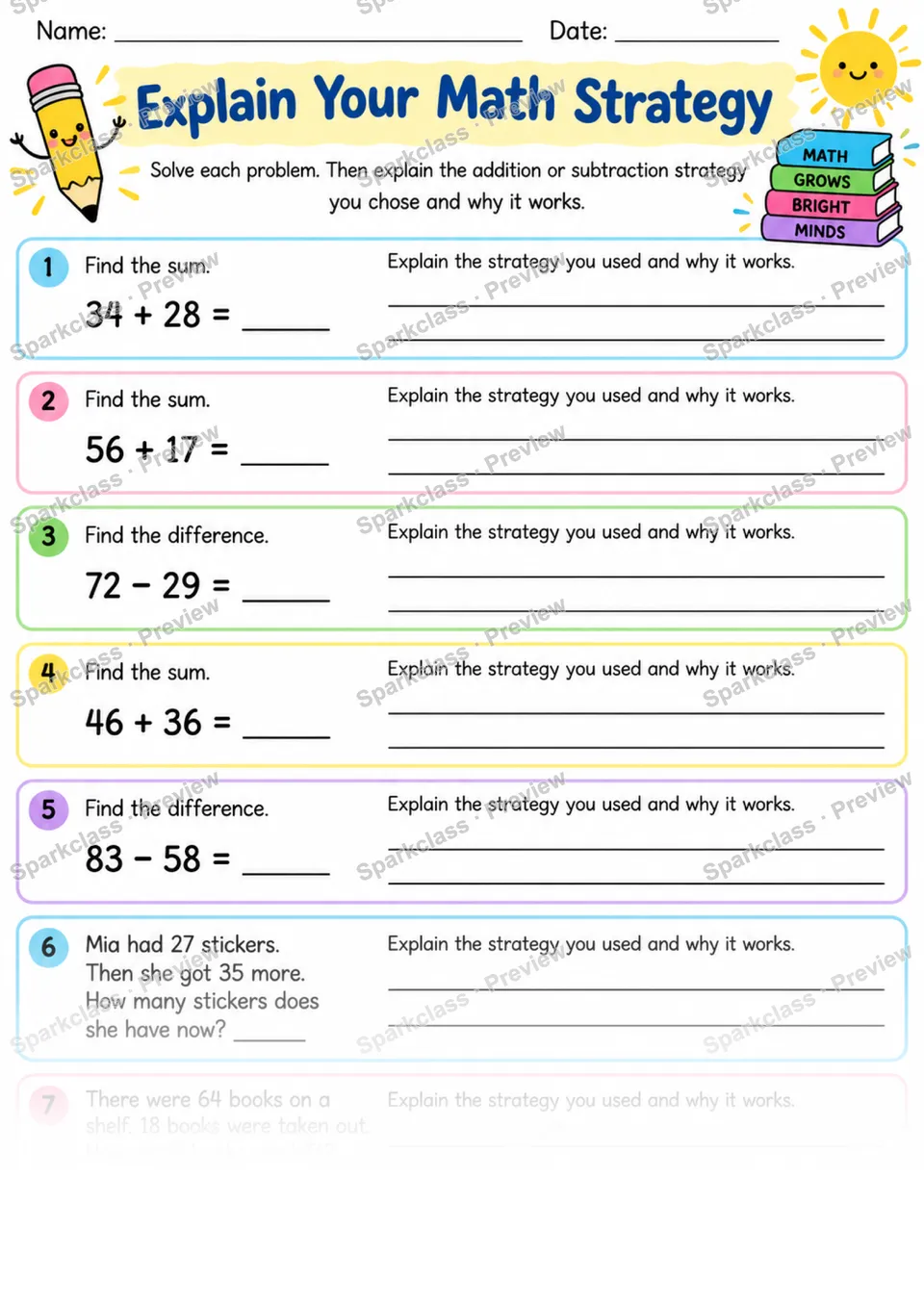 2.NBT.B.9 · Math Explain — Grade 2 worksheet preview