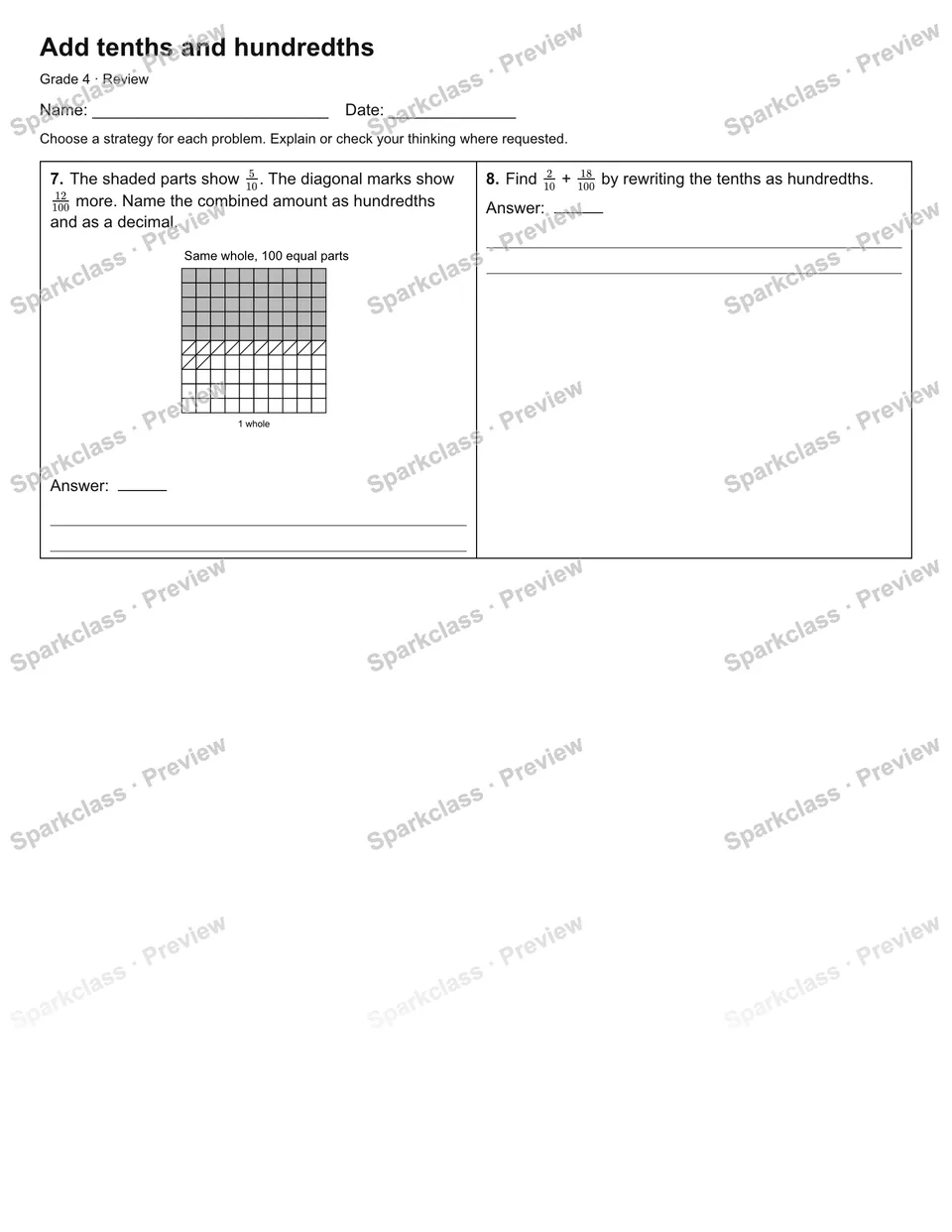 Add tenths and hundredths — Review — page 2